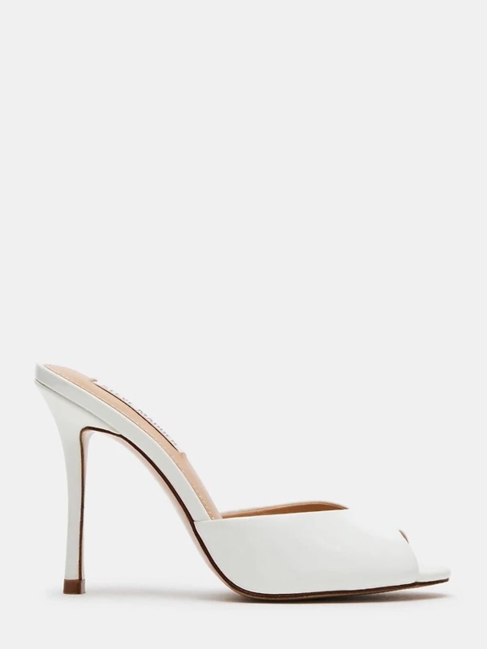 Steve Madden Priya Mules, White Patent 7.5 - Picture 3 of 5